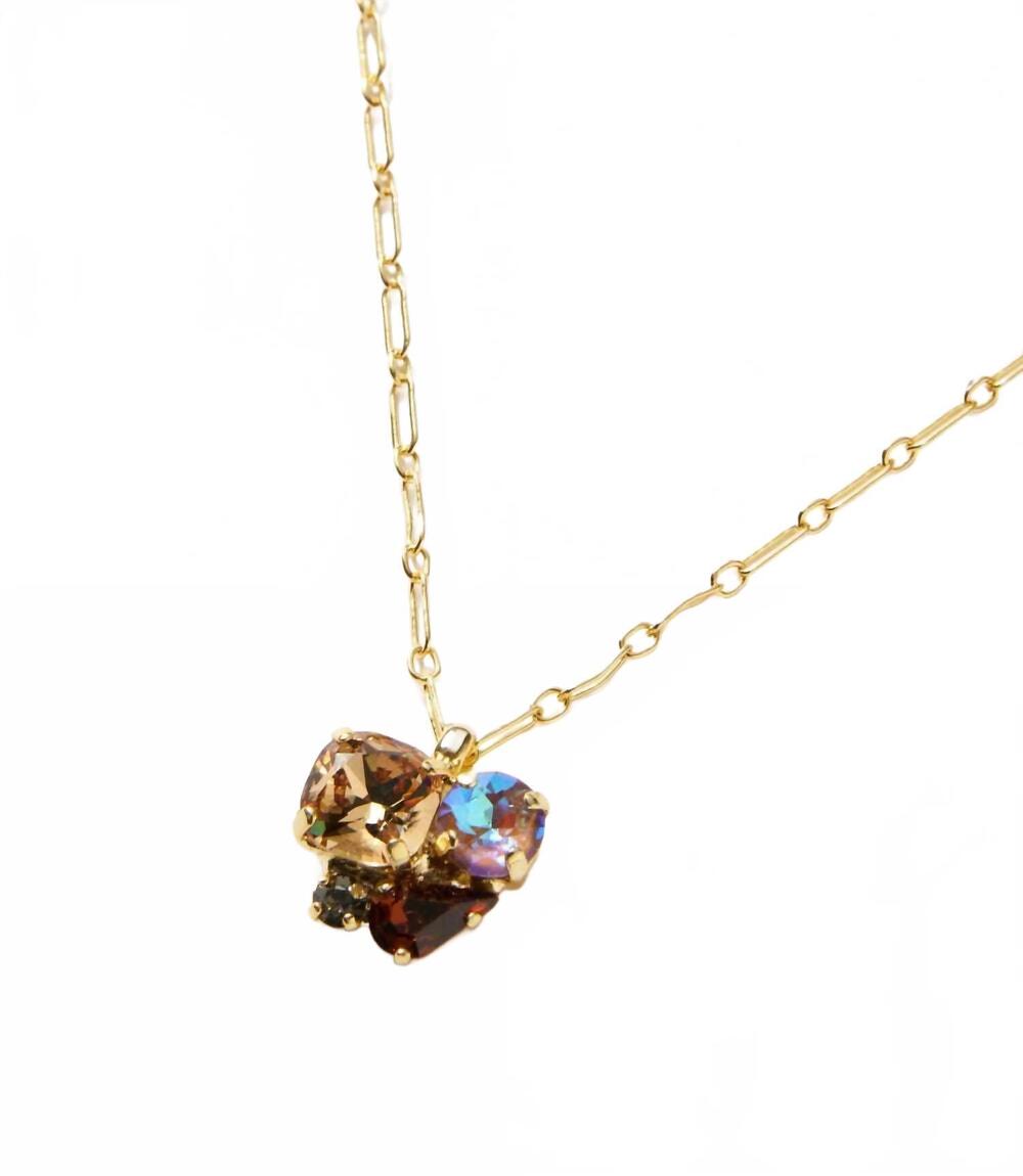 NEW SORRELLI women's crystal cluster necklace in honey